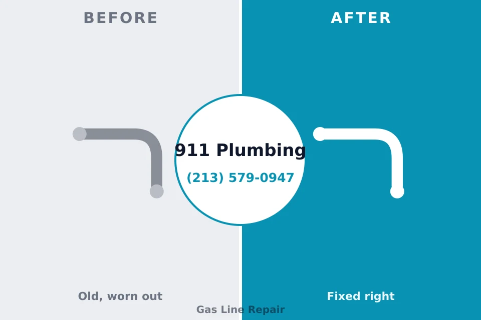 Before and after: plumbing company Larchmont, NY